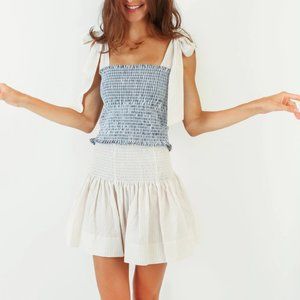 Koch Erica Skirt - White/Sand Stripe